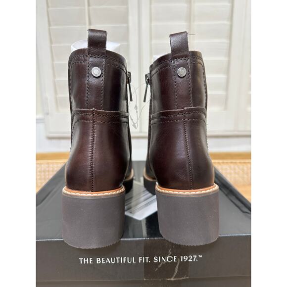 Naturalizer Darry Bootie Dark Brown Leather Size 6 NIB Water Repellant Platform - Picture 10 of 14